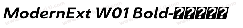 ModernExt W01 Bold字体转换